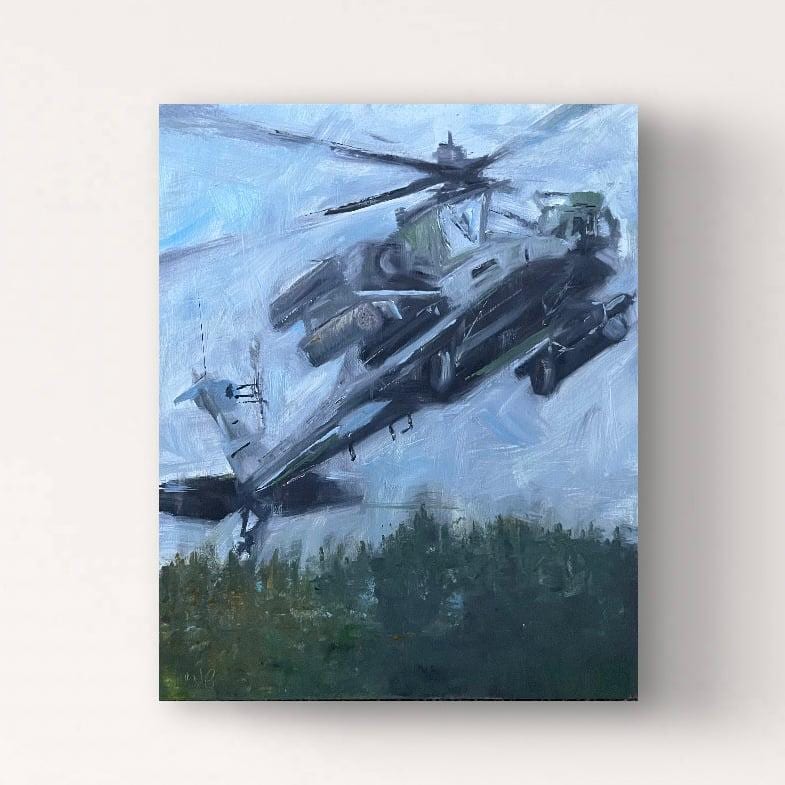 AH-64 Apache Original Painting