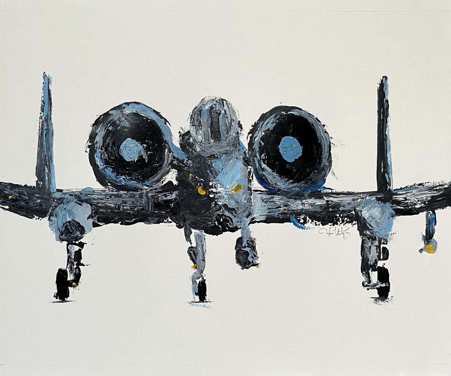 A-10 “Black Mamba” Original Abstract Acrylic Painting 2