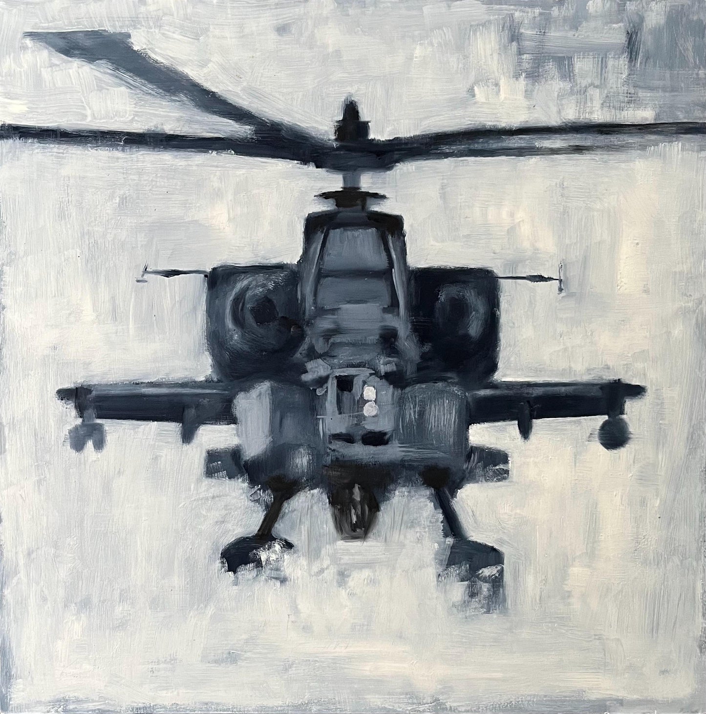 AH-64 “Snow Apache” Original Oil Painting 2