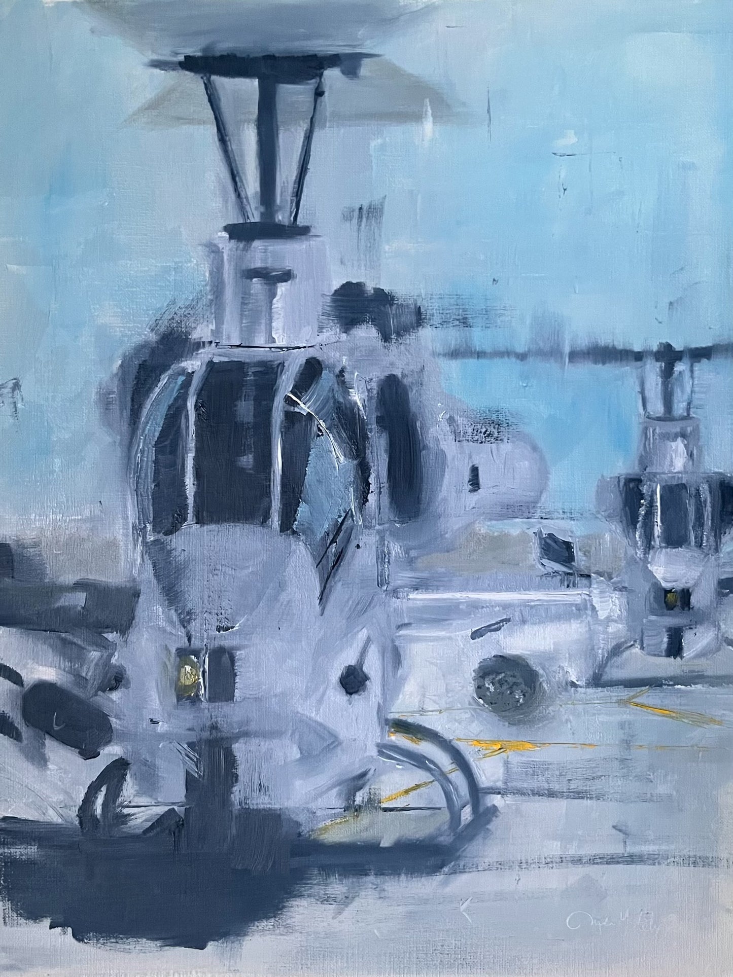 Ah-1 cobra oil painting