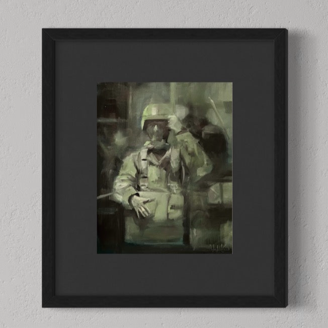 Airborne Night Jump Oil Painting Print 2