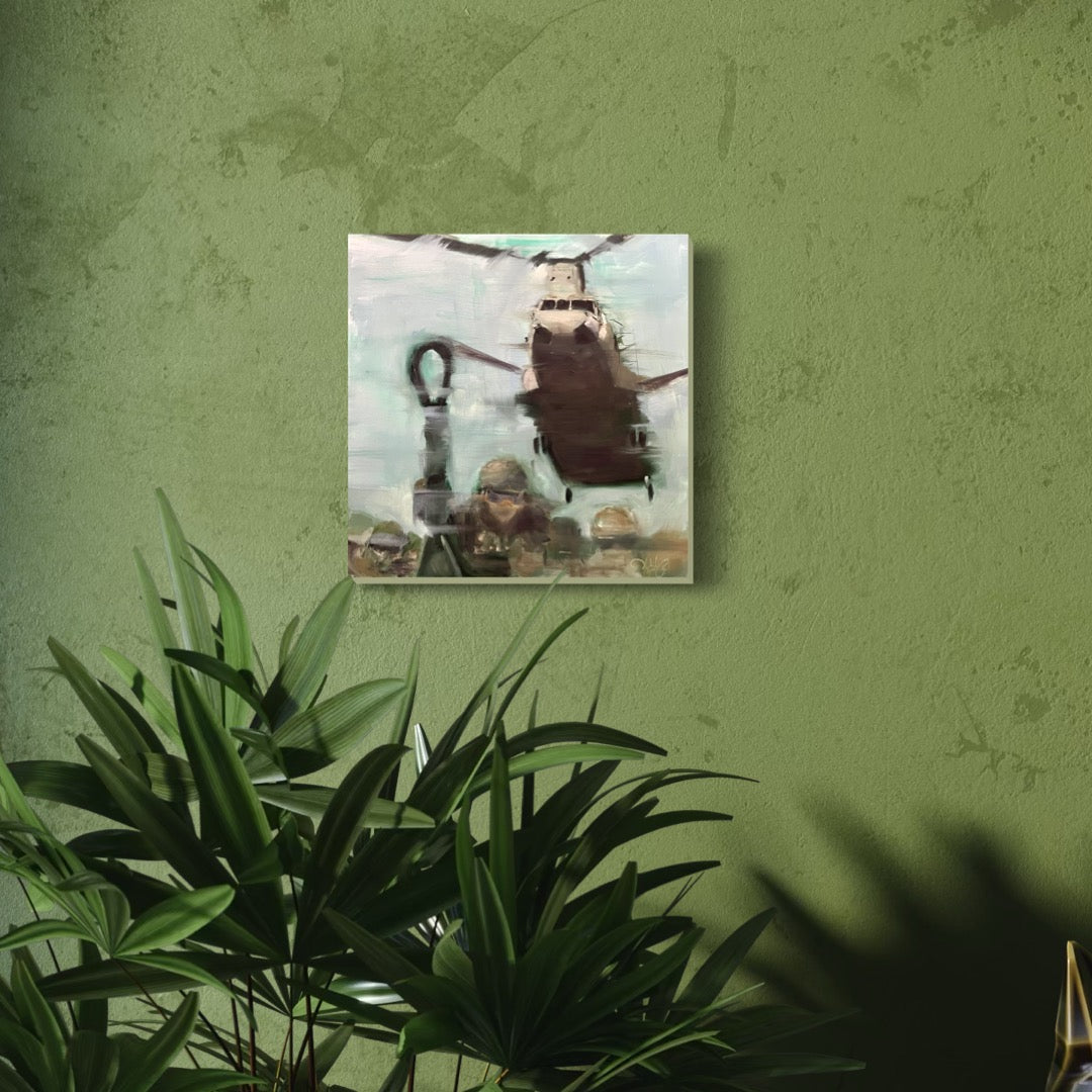 Big Windy CH-47 Chinook Original Oil Painting 3