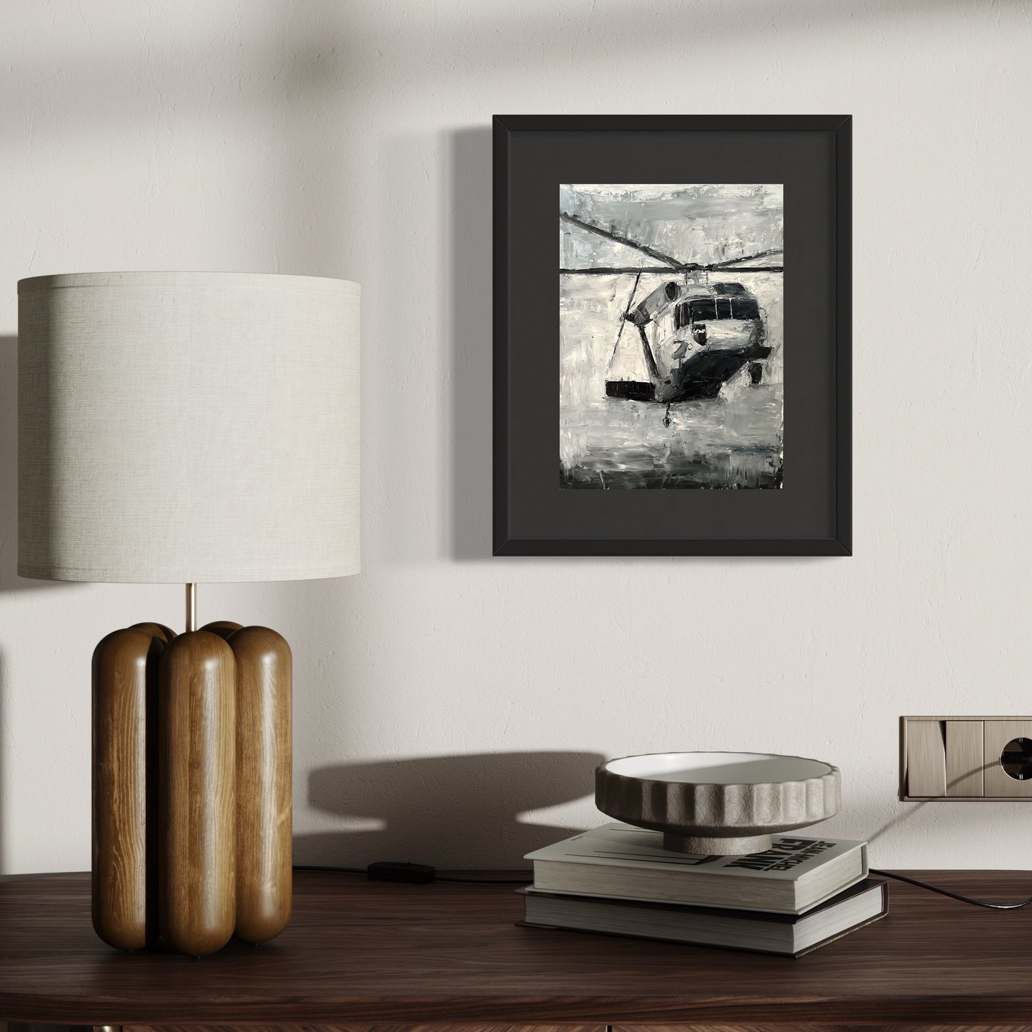 Black Hawk Helicopter Print – Military Aviation Wall Art