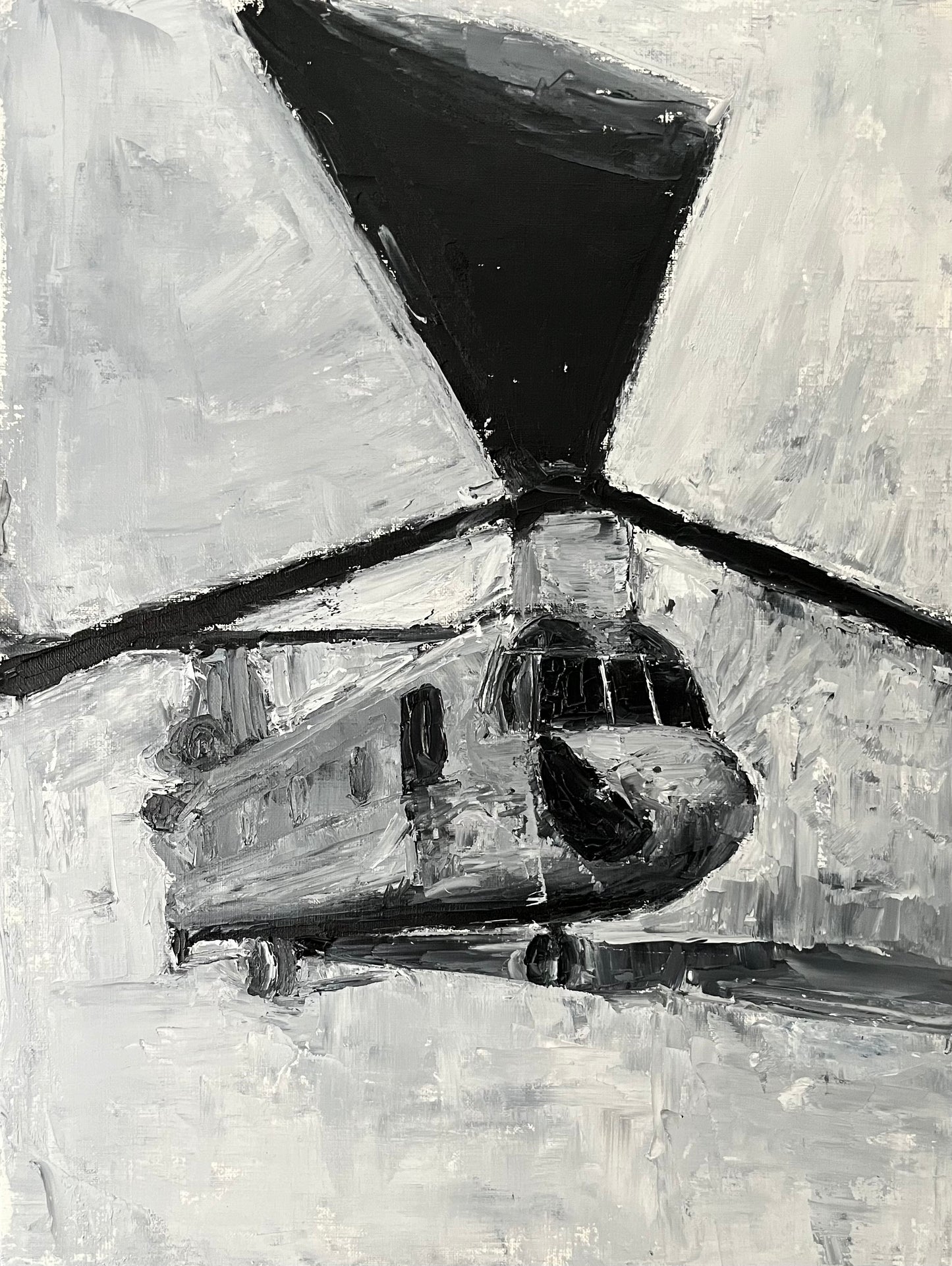 CH-47 Chinook Steel Ghost Original Oil Painting 1