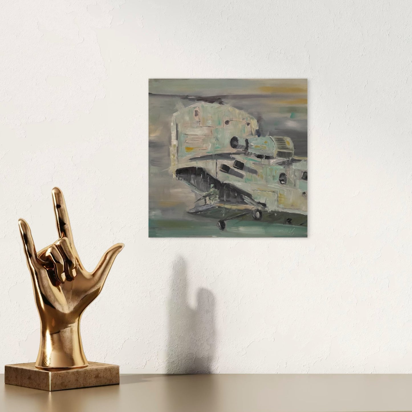 CH-47 Chinook Tail Gunner Original Oil Painting 2