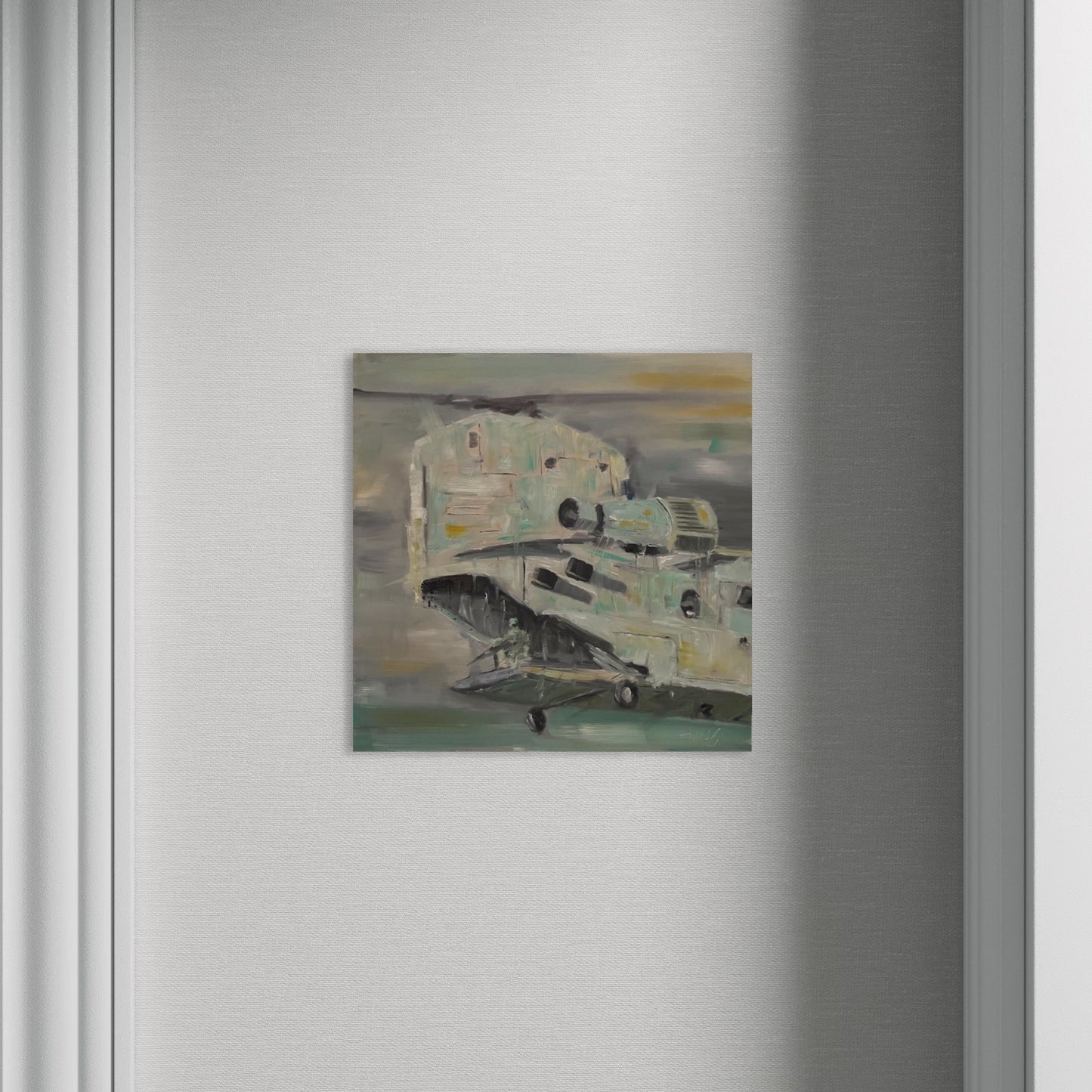 CH-47 Chinook Tail Gunner Original Oil Painting 1