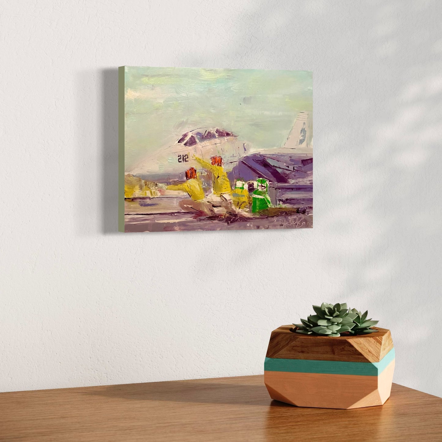 F-14 Tomcat Launch Authority Original Oil Painting 5