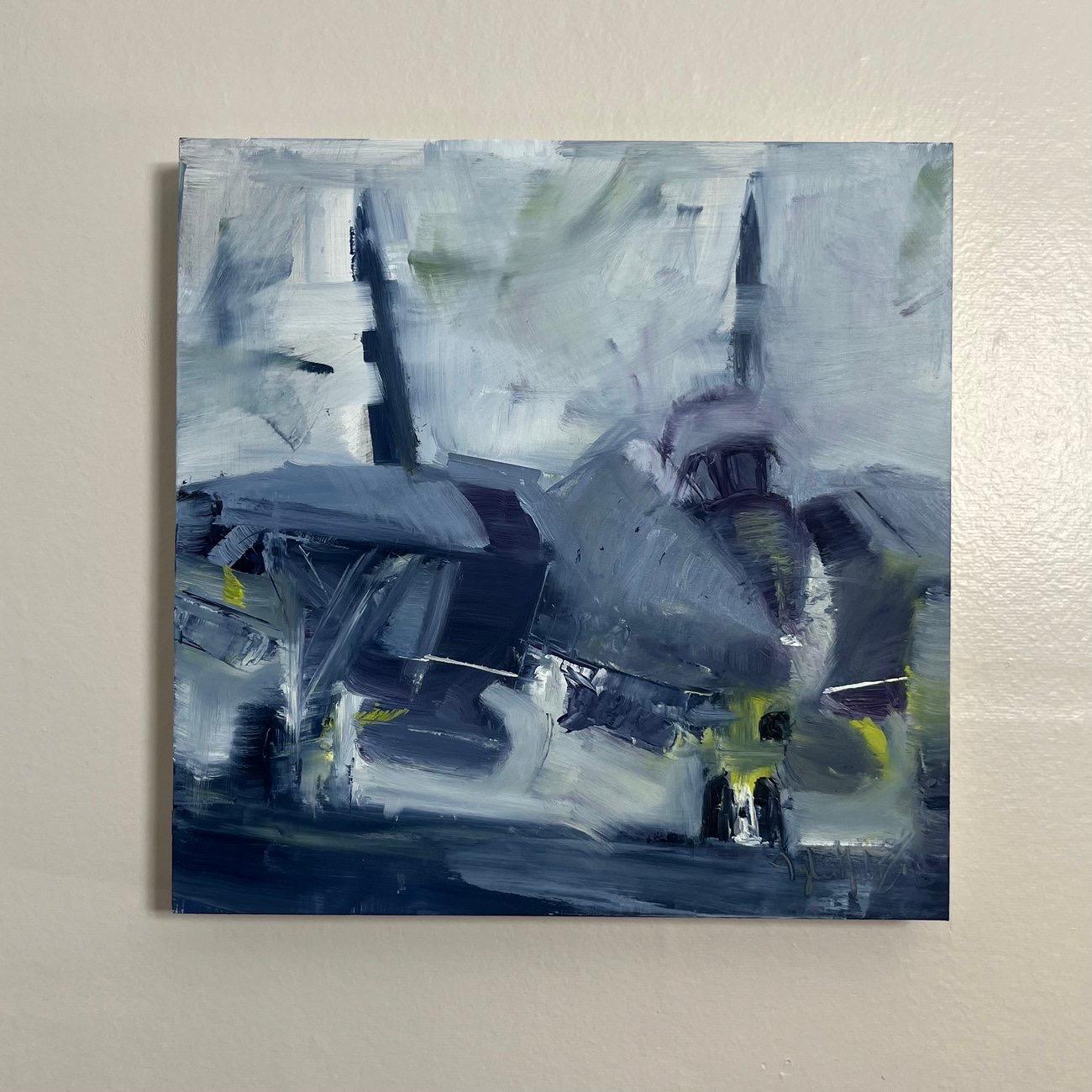 F-14 "Tomcat Squat” Original Oil Painting 1