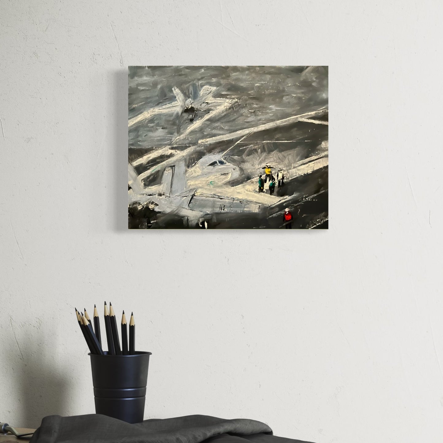 F-18 Hornet Dual Launch Original Oil Painting 4