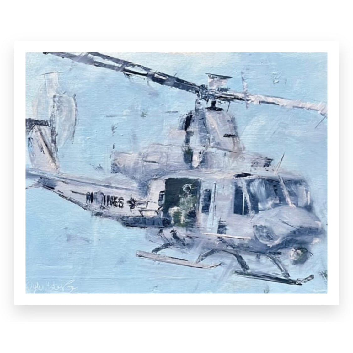 Venom Huey UH-1 Huey Artwork Print