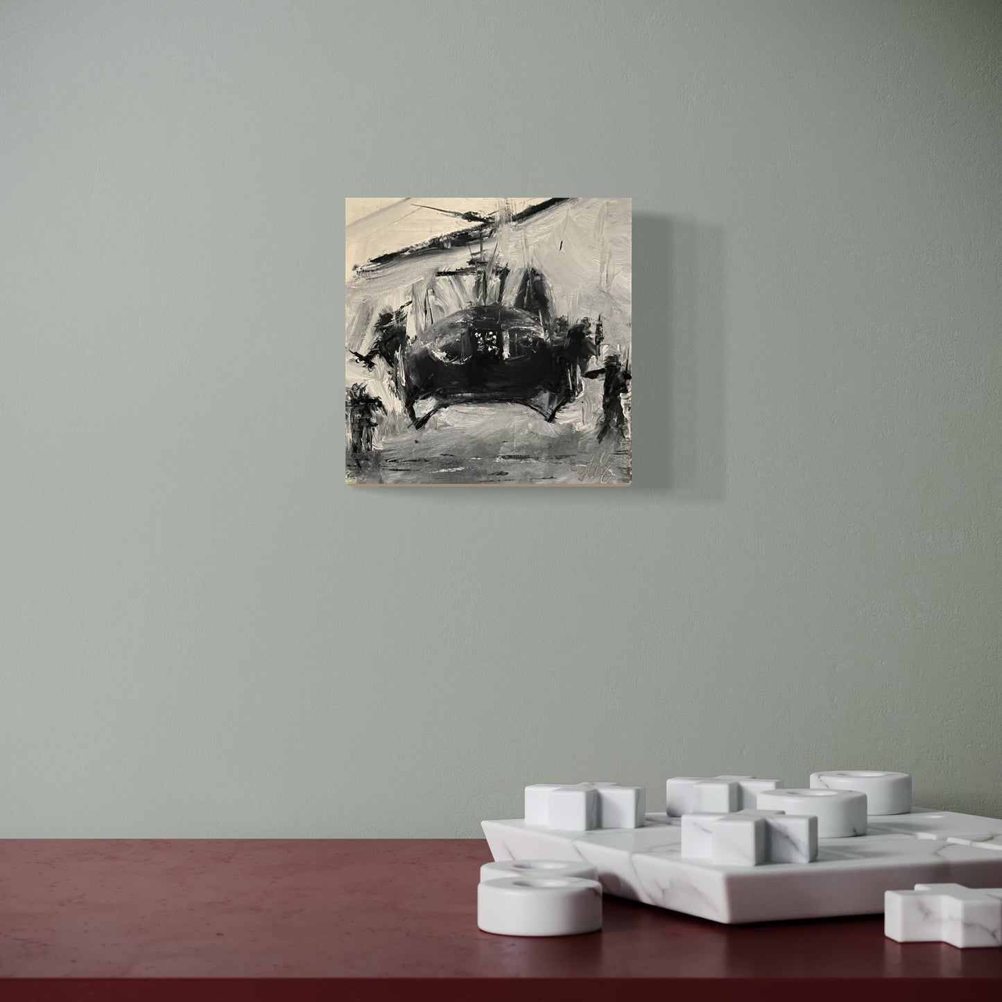 First In – Vietnam Air Assault Huey Painting