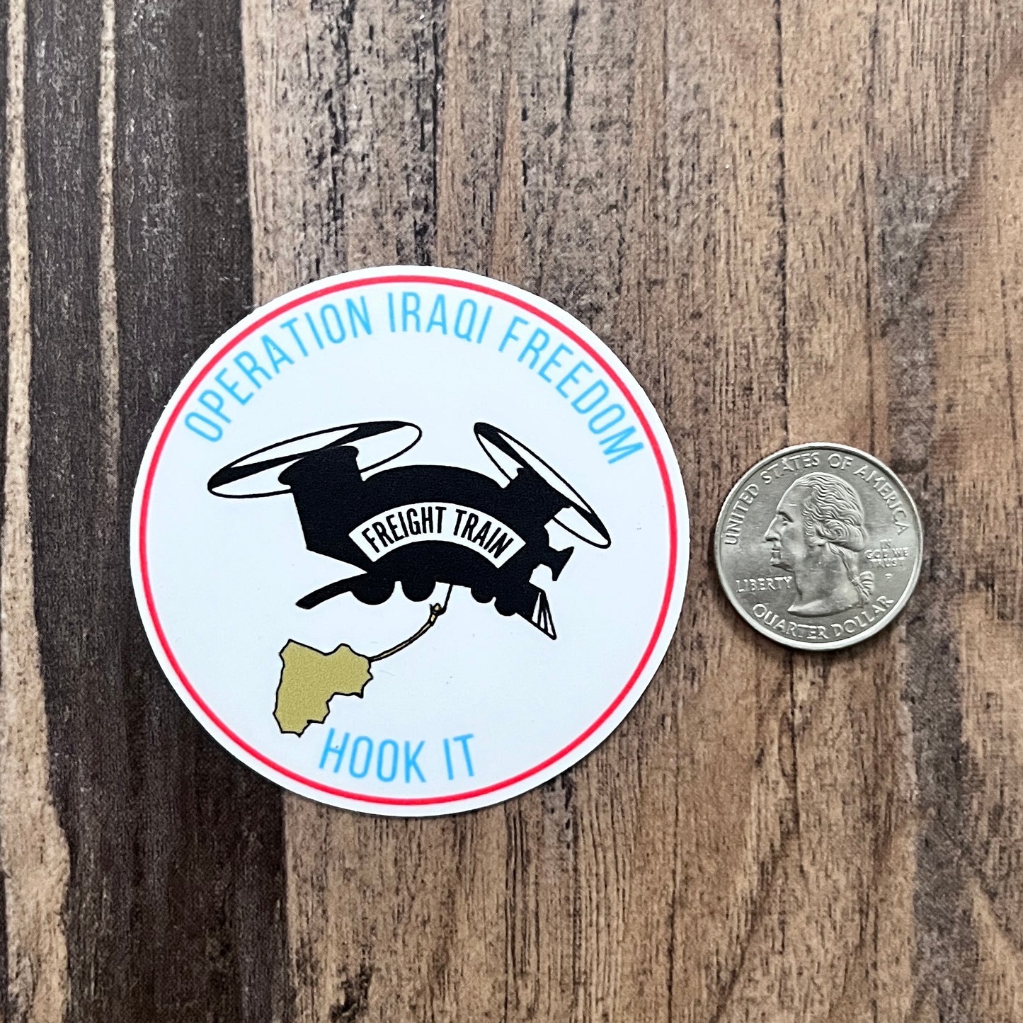 CH-47 Chinook OIF OEF Hook It Vinyl Sticker for bottles, computers, notebooks and more