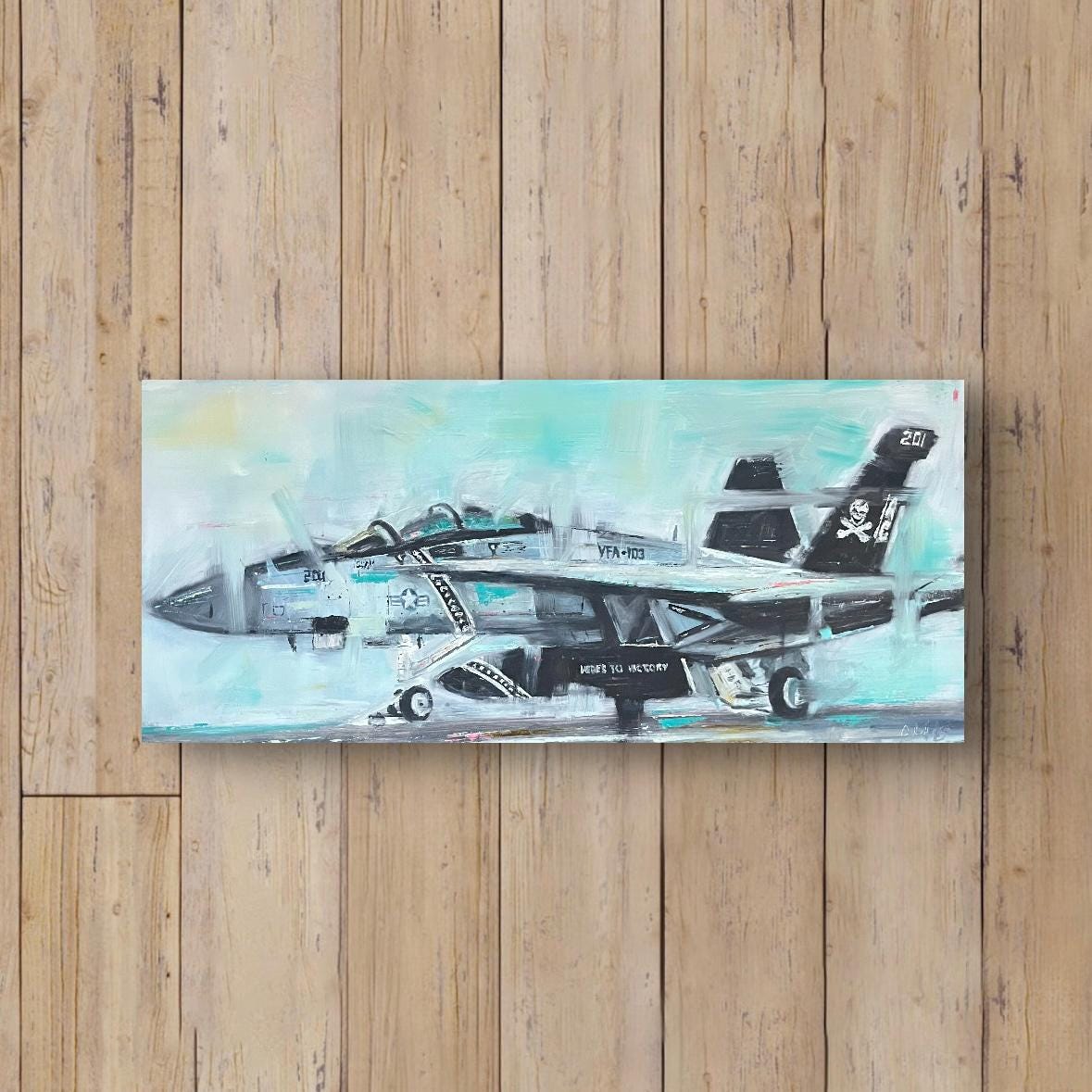 Jolly Roger F-18 Original Oil Painting 1