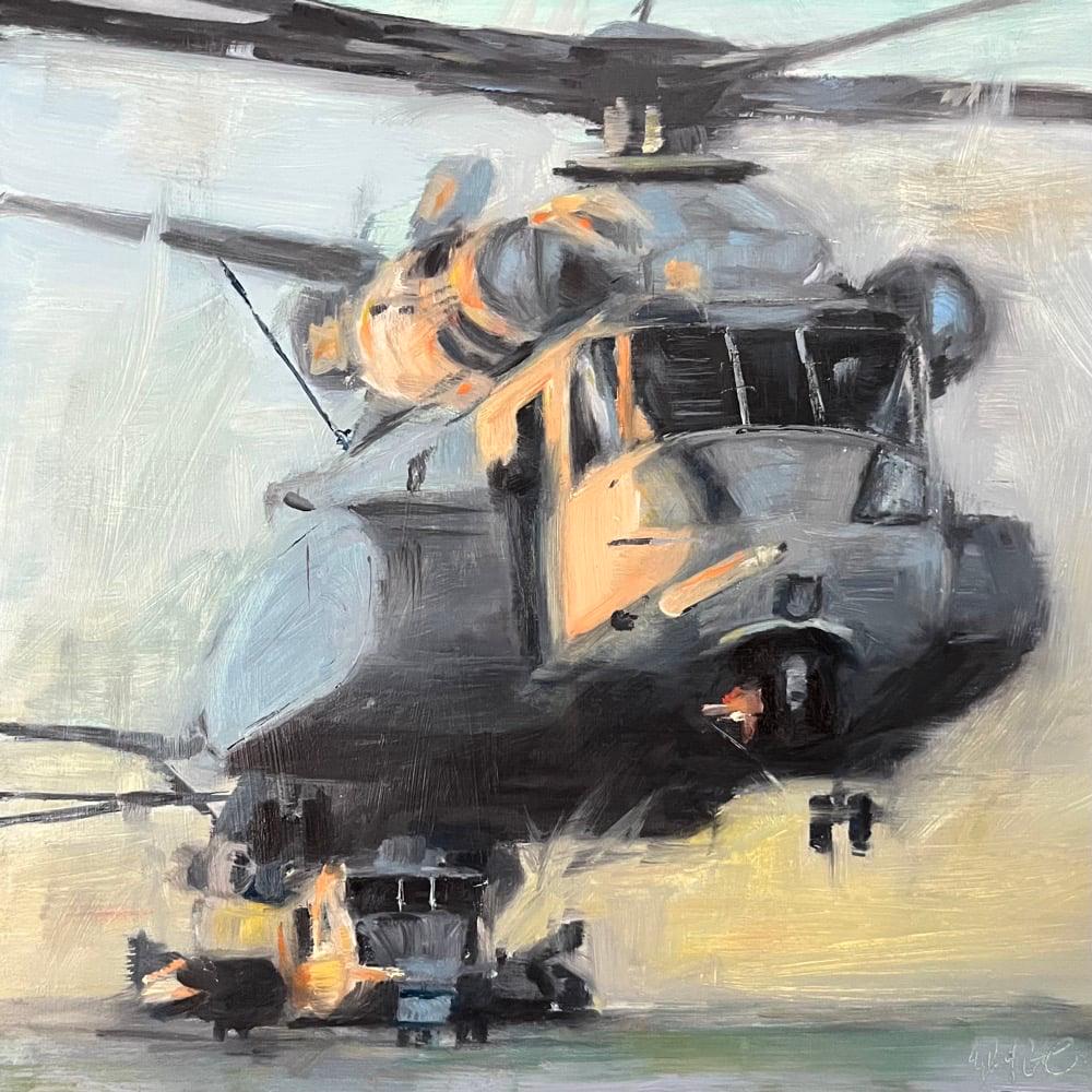 Lifting Legacy CH-53 Original Oil Painting 2