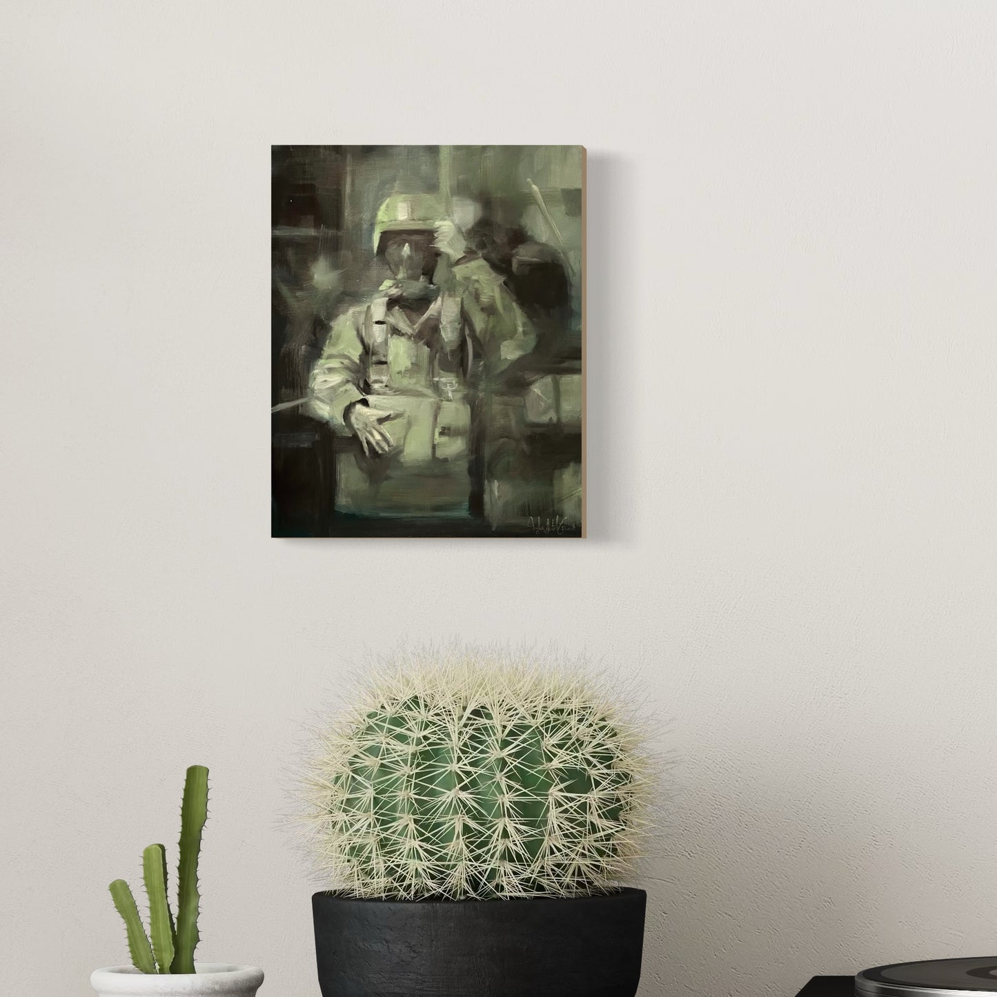 Airborne Night Jump Original Oil Painting 1