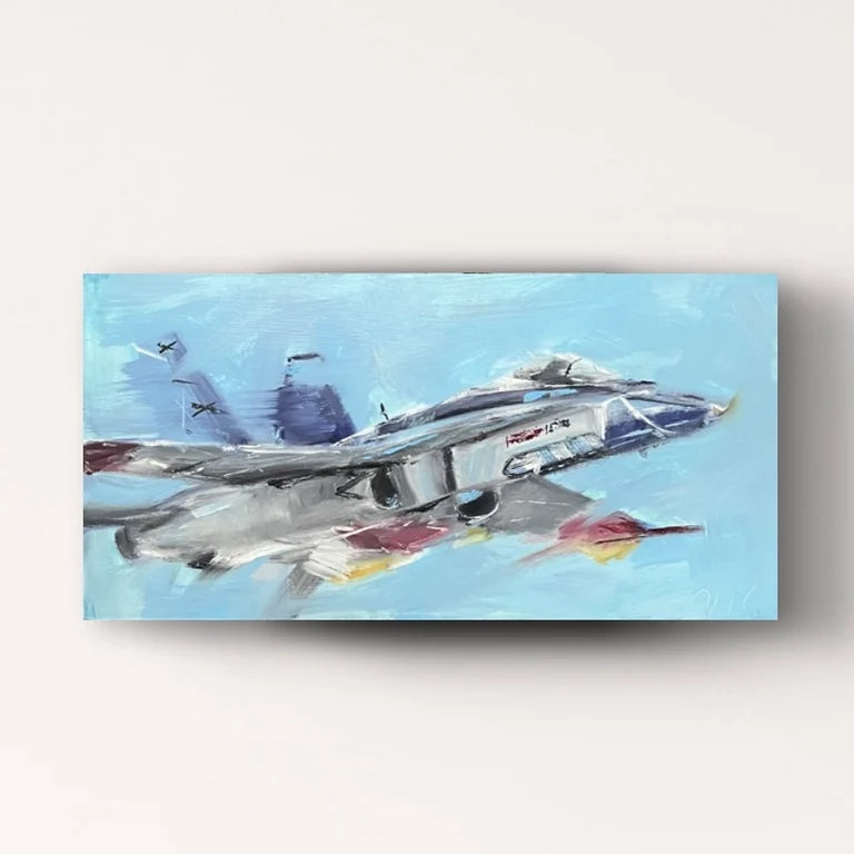 Precision in Flight CF-18 Original Oil Painting