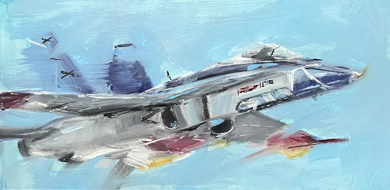 Precision in Flight CF-18 Original Oil Painting