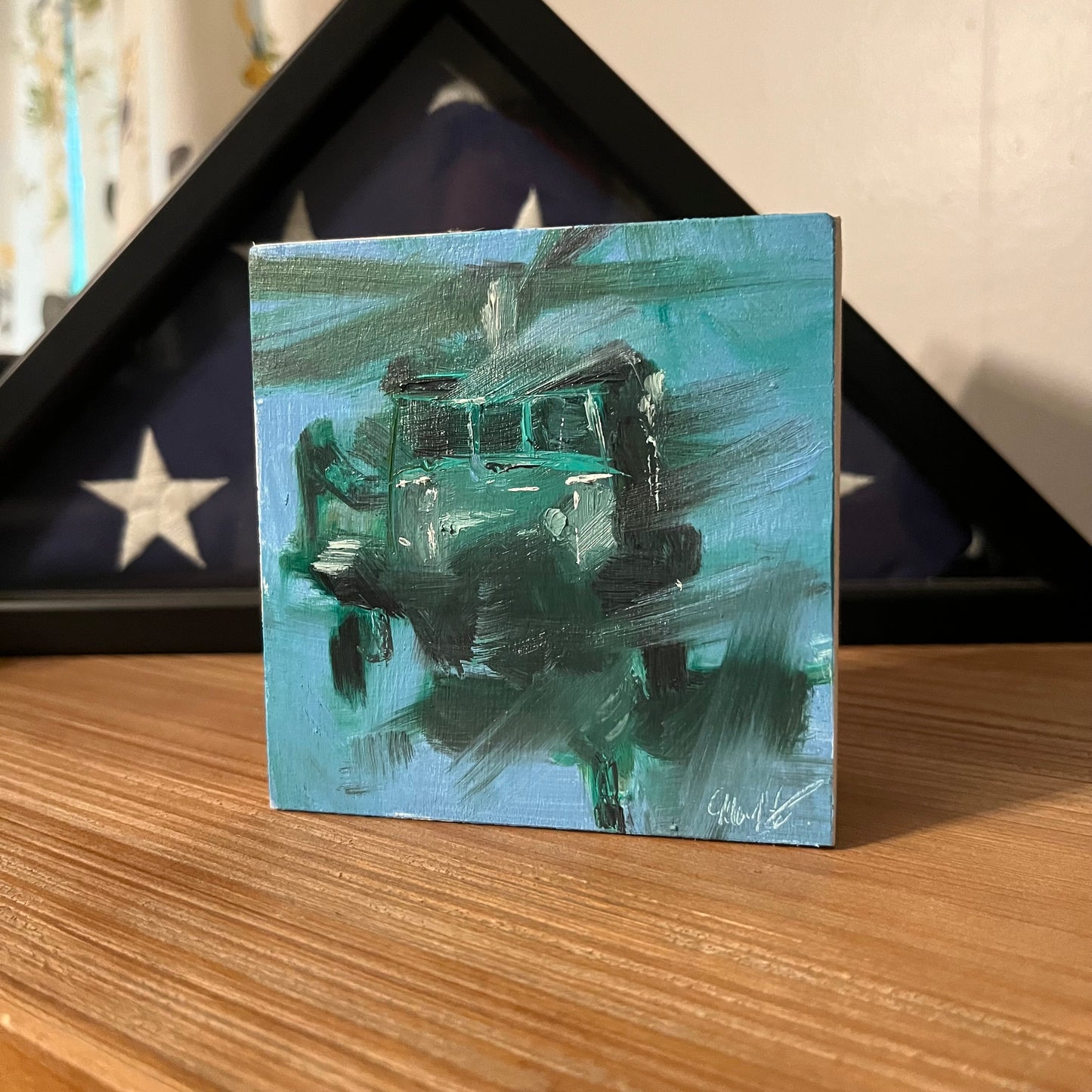 UH-60 Black Hawk Mini Original Oil Painting 3