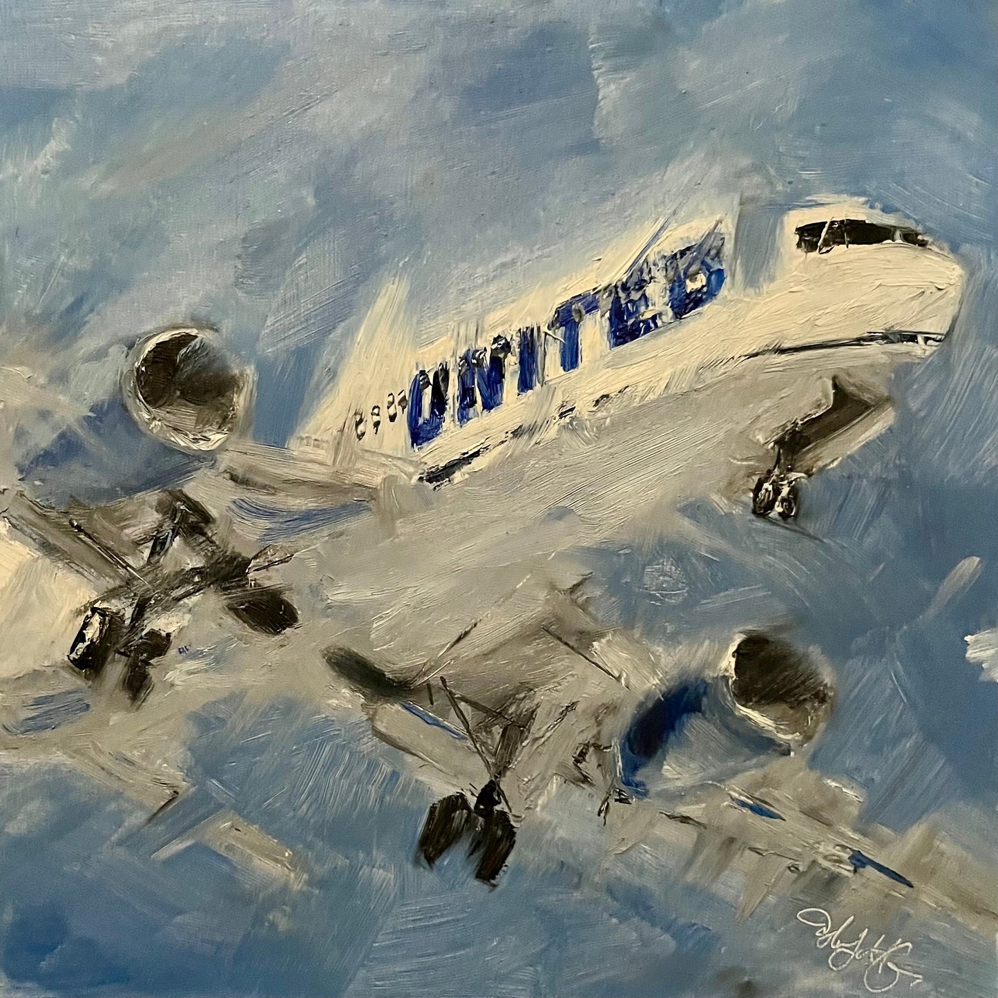 United Inbound United Airlines 737 Painting 3