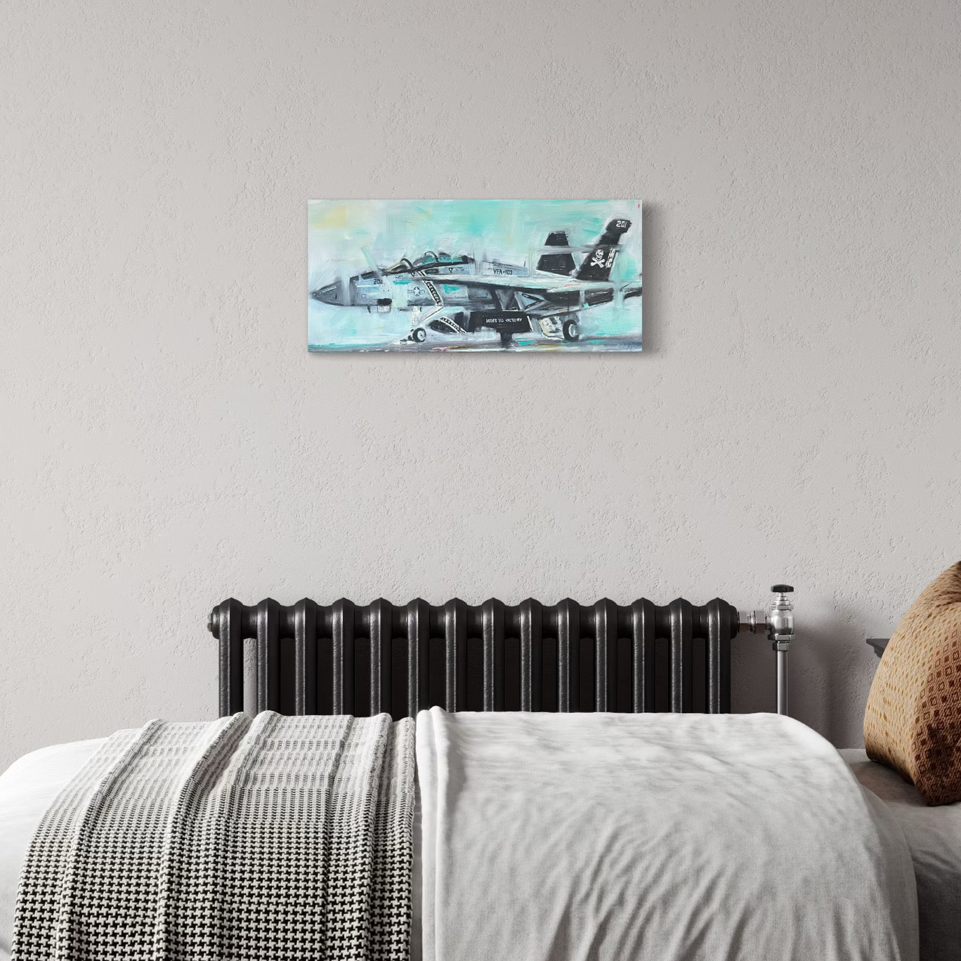 Us navy f-18 hornet Jolly Roger painting