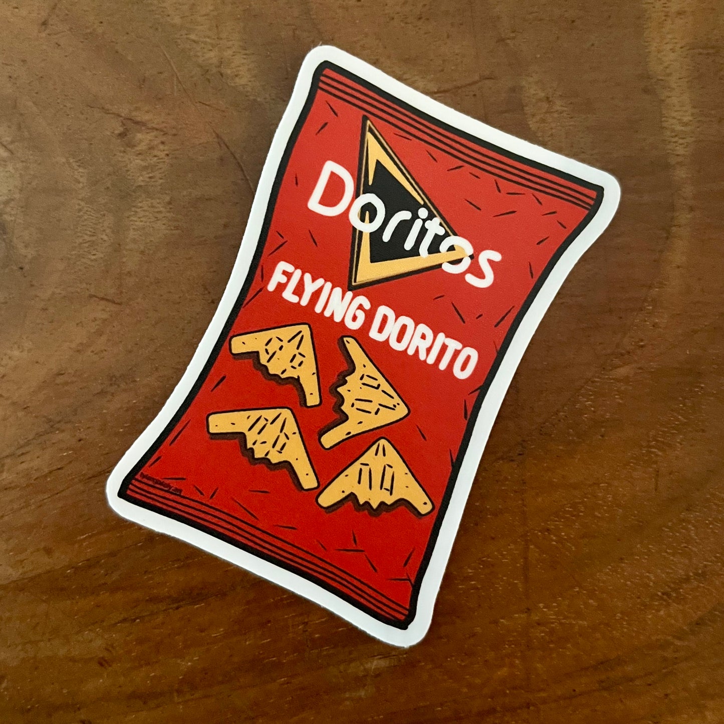 b2 bomber flying dorito sticker 2