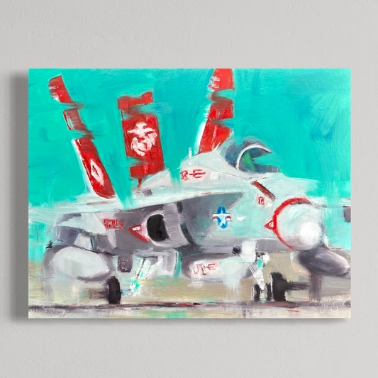 Marine Corps F/A-18 Hornet – Original Oil Painting