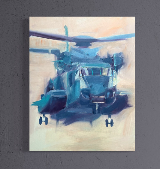 CH-53 Helicopter Painting – Original Military Aviation Artwork & Gift