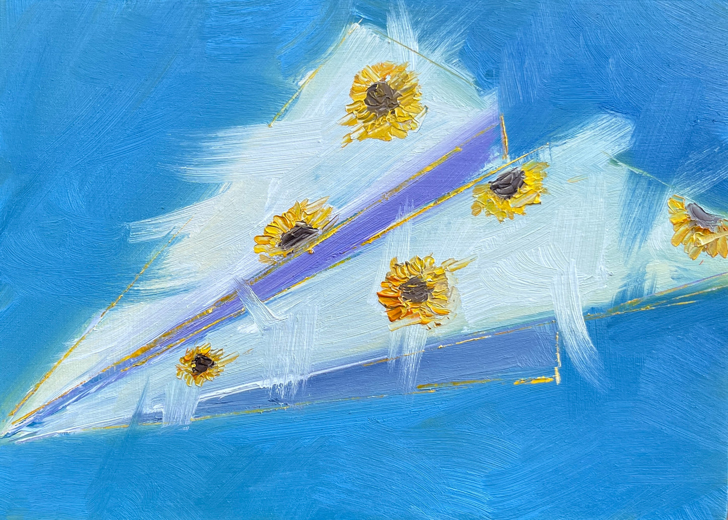 Where Sunflowers Bloom Paper Plane Art