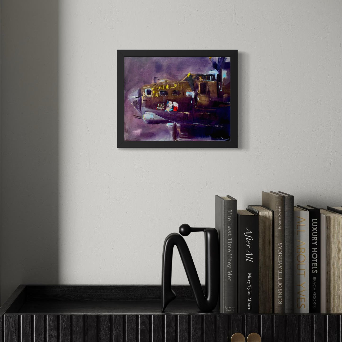 B-17 Flying Fortress Bomber Oil Painting – Original WWII Aviation Art on Canvas