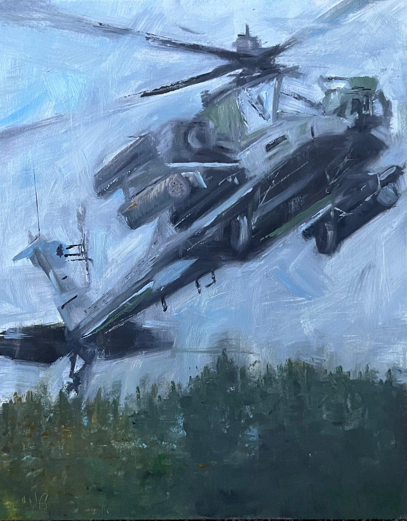 AH-64 Apache Original Painting
