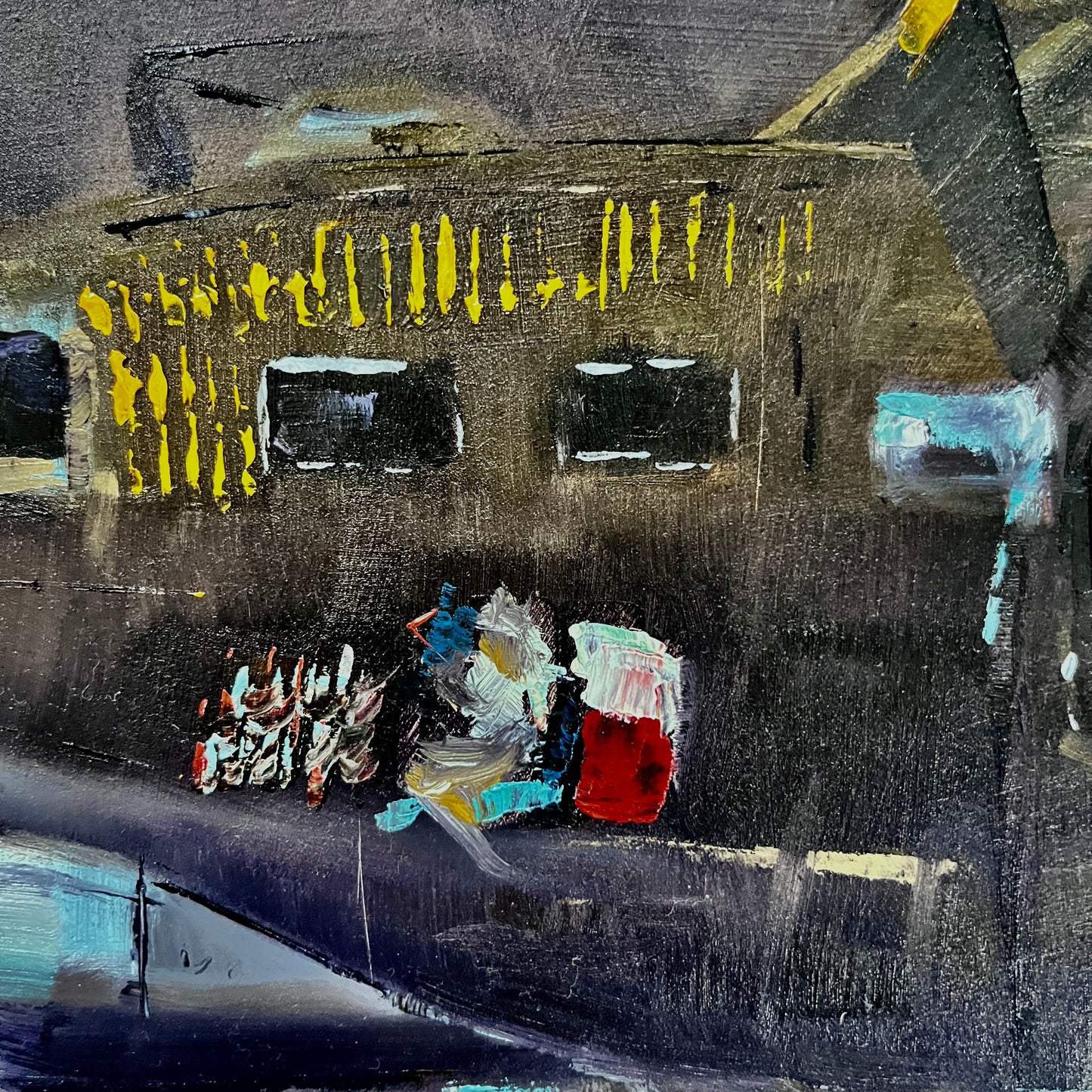 B-17 Flying Fortress Bomber Oil Painting – Original WWII Aviation Art on Canvas