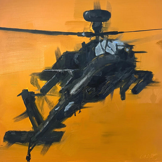AH-64 Apache Sunset Original Painting 1