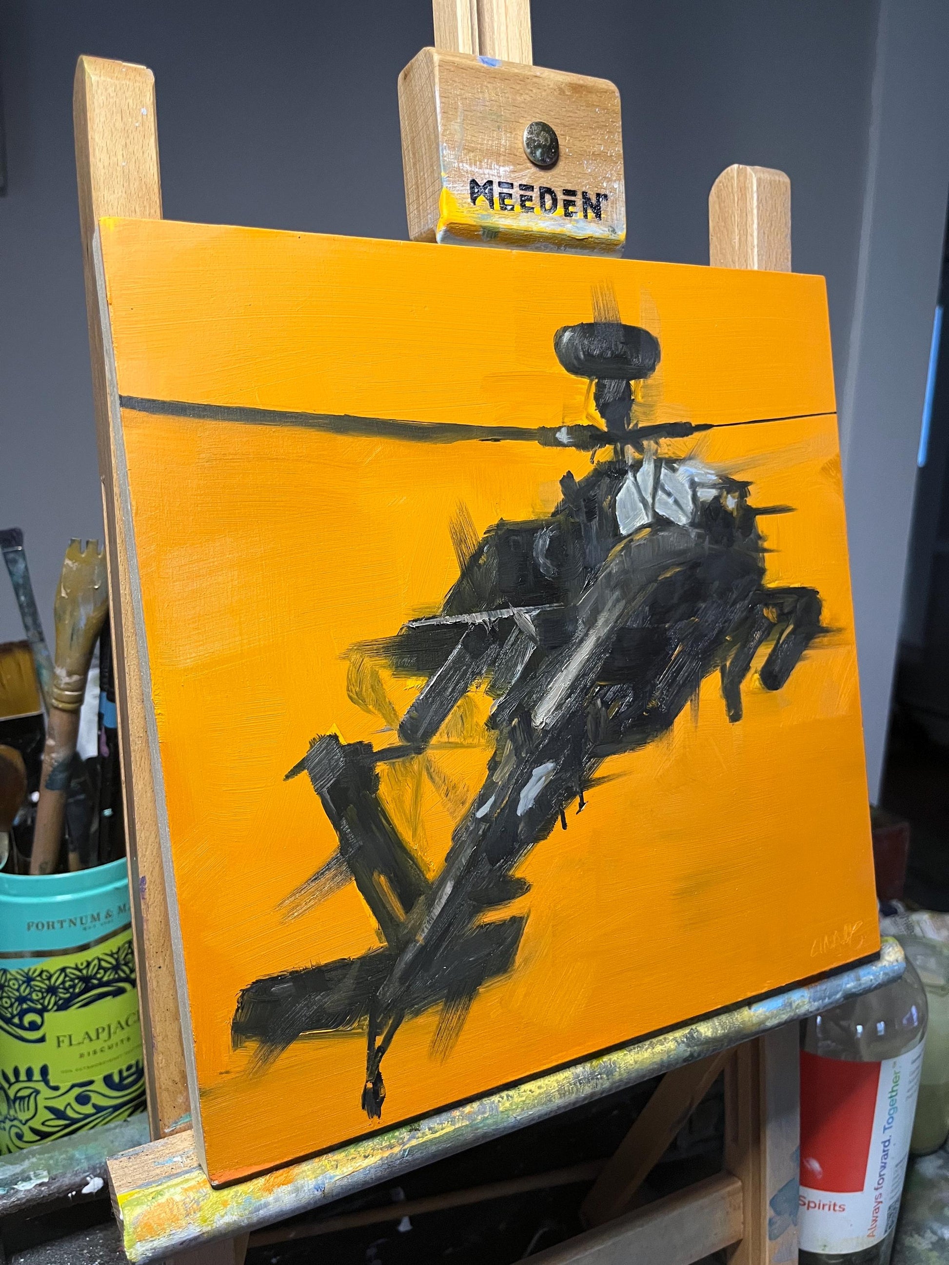AH-64 Apache Sunset Original Painting 2