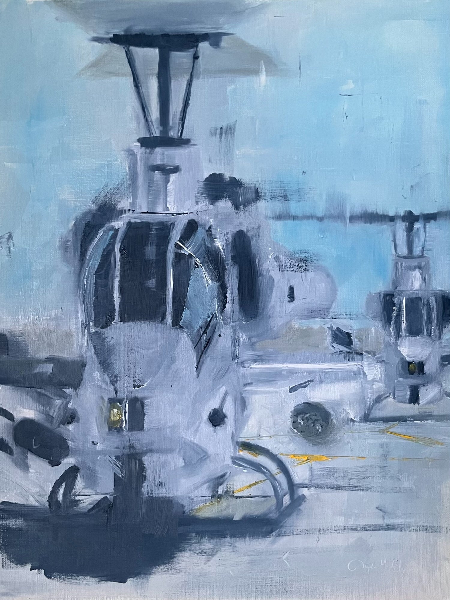 Ah-1 cobra oil painting