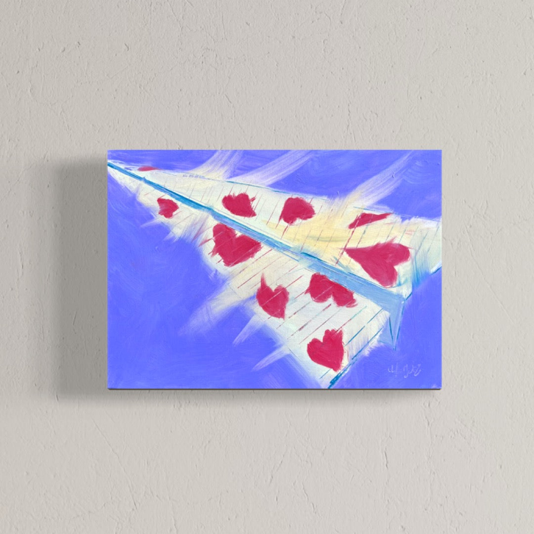 Flight of the Heart Paper Airplane Wall Art