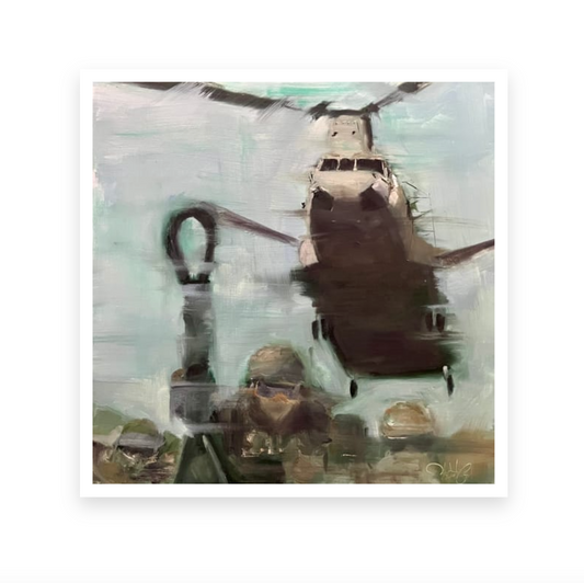 Big Windy CH-47 Chinook Original Oil Painting Print 1