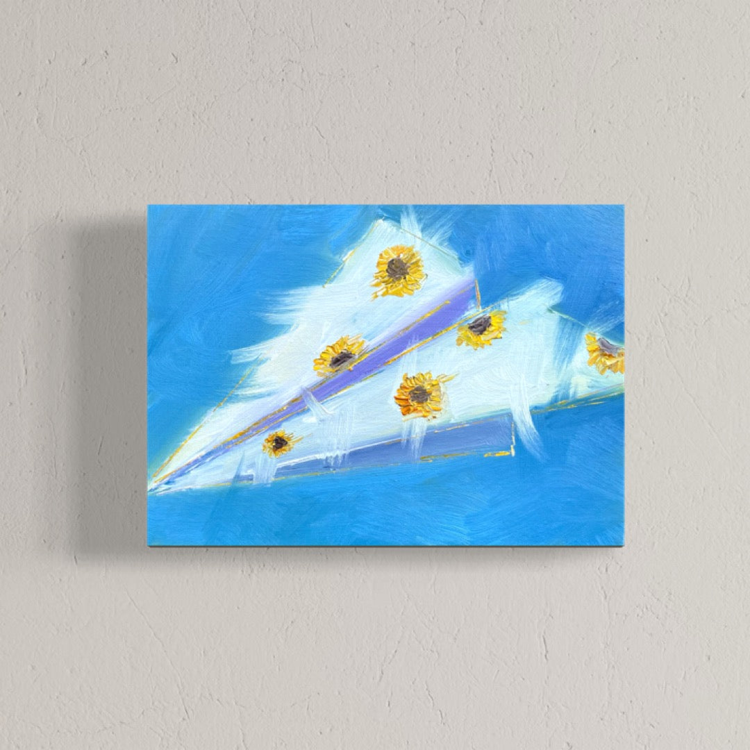 Where Sunflowers Bloom Paper Plane Art