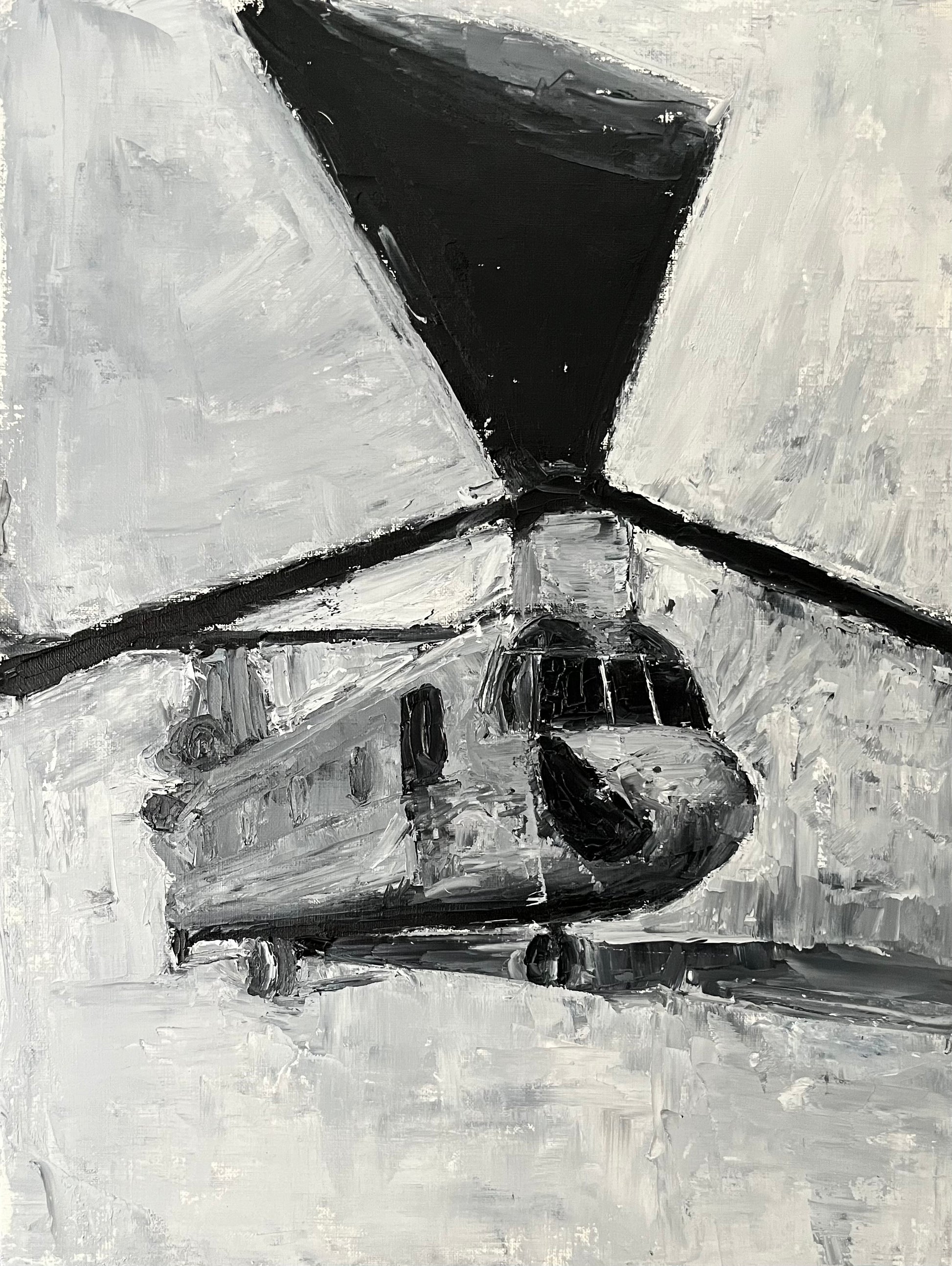 CH-47 Chinook Steel Ghost Original Oil Painting 1
