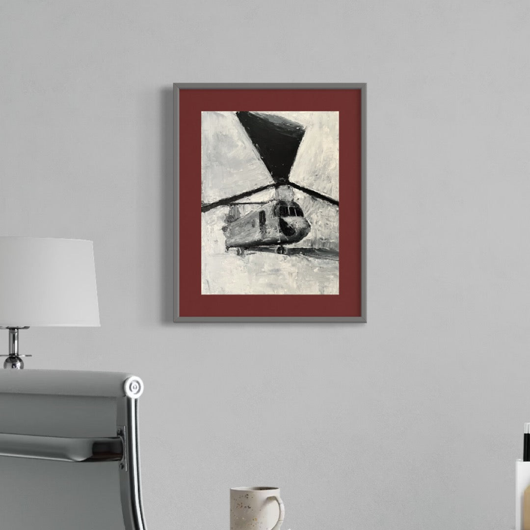 CH-47 Chinook Steel Ghost Original Oil Painting 3