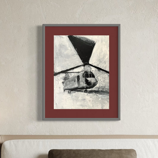 CH-47 Chinook Steel Ghost Original Oil Painting 4
