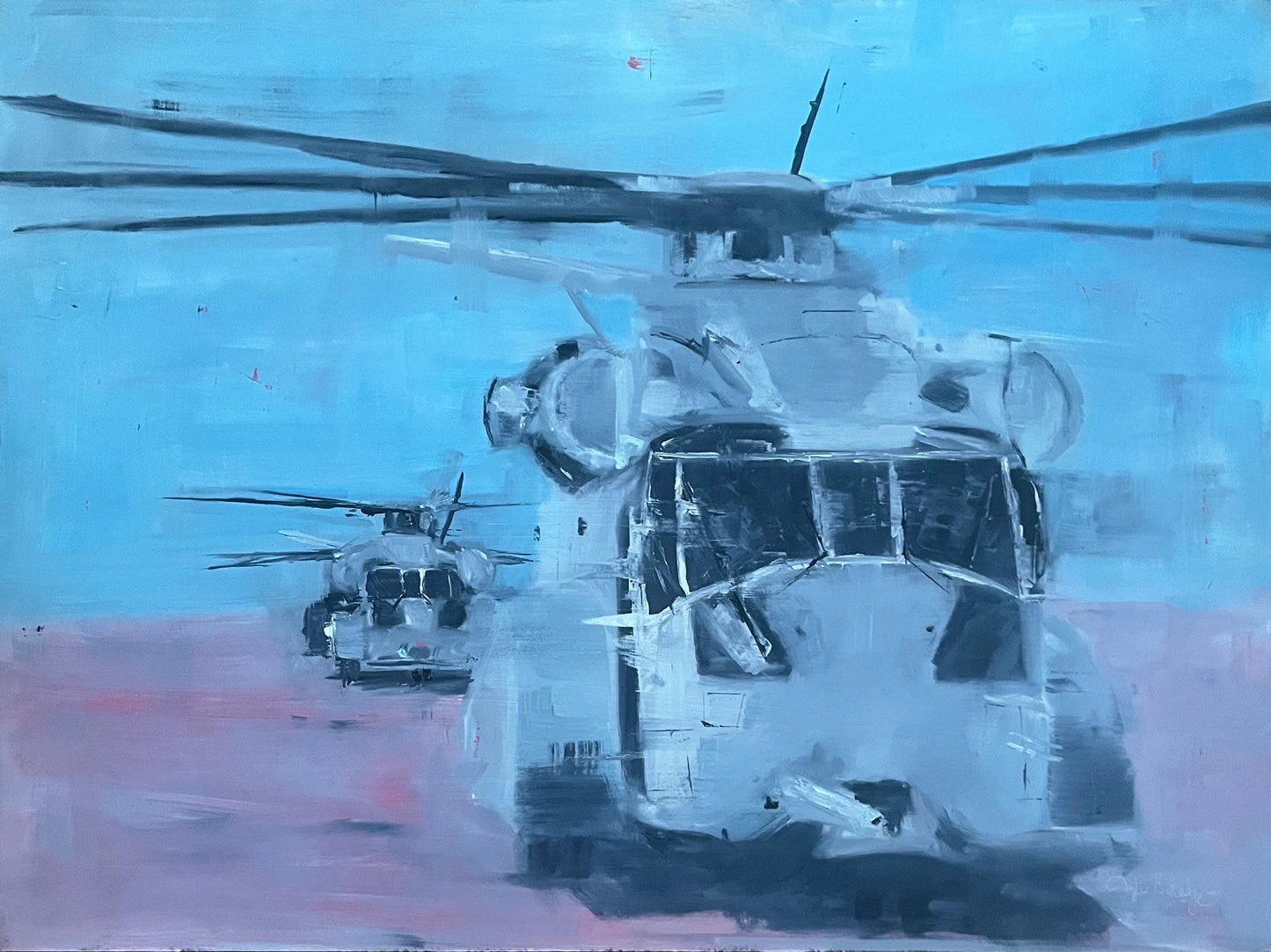 CH-53 King Stallion Original Oil Painting 2