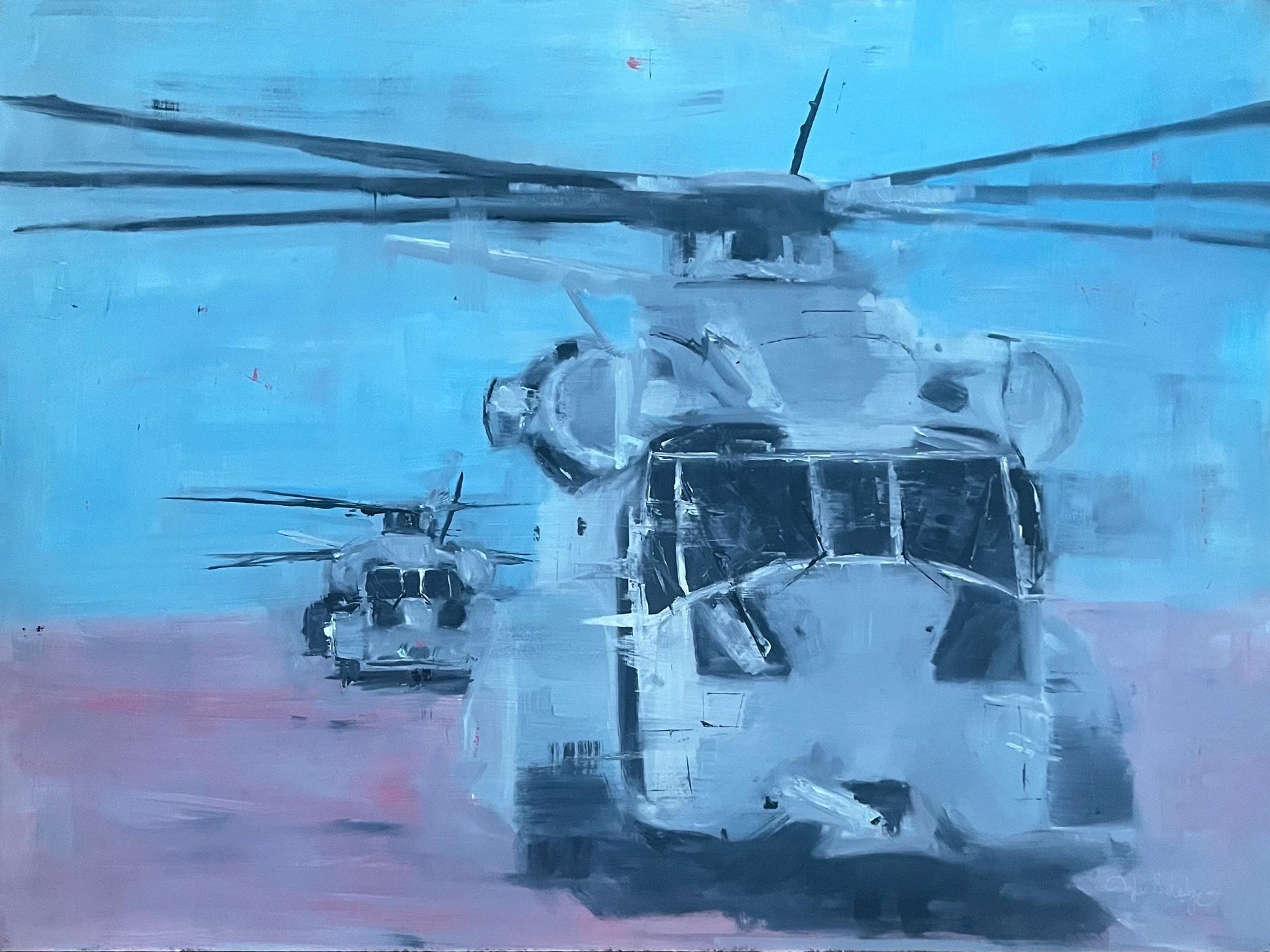 CH-53 King Stallion Original Oil Painting 2