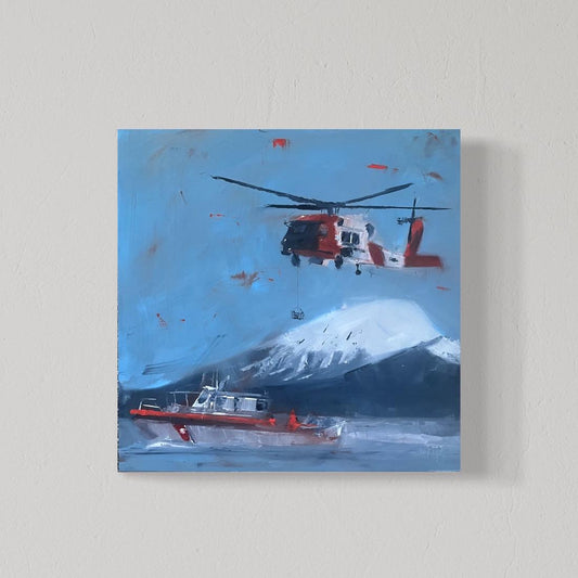 Coast Guard Hoist Original Oil Painting 1