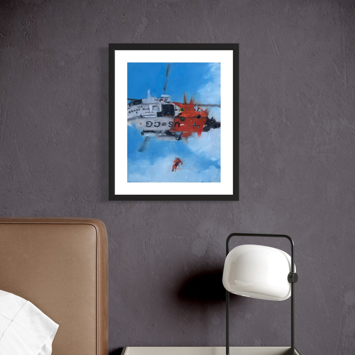 Coast Guard UH-60 Jayhawk Rescue Artwork Print 1