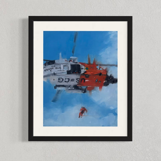 Coast Guard UH-60 Jayhawk Rescue Artwork Print 2