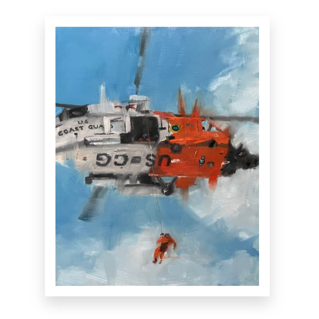 Coast Guard UH-60 Jayhawk Rescue Artwork Print 3