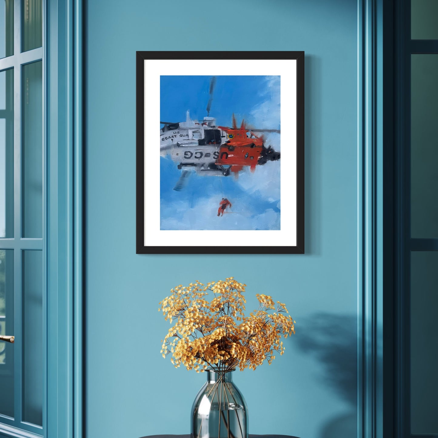 Coast Guard UH-60 Jayhawk Rescue Artwork Print 4