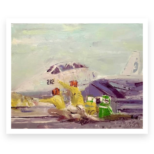 F-14 Tomcat Launch Authority Painting Print