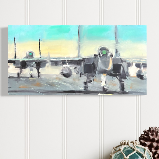 F-15 Eagle Double Trouble Original Oil Painting 1