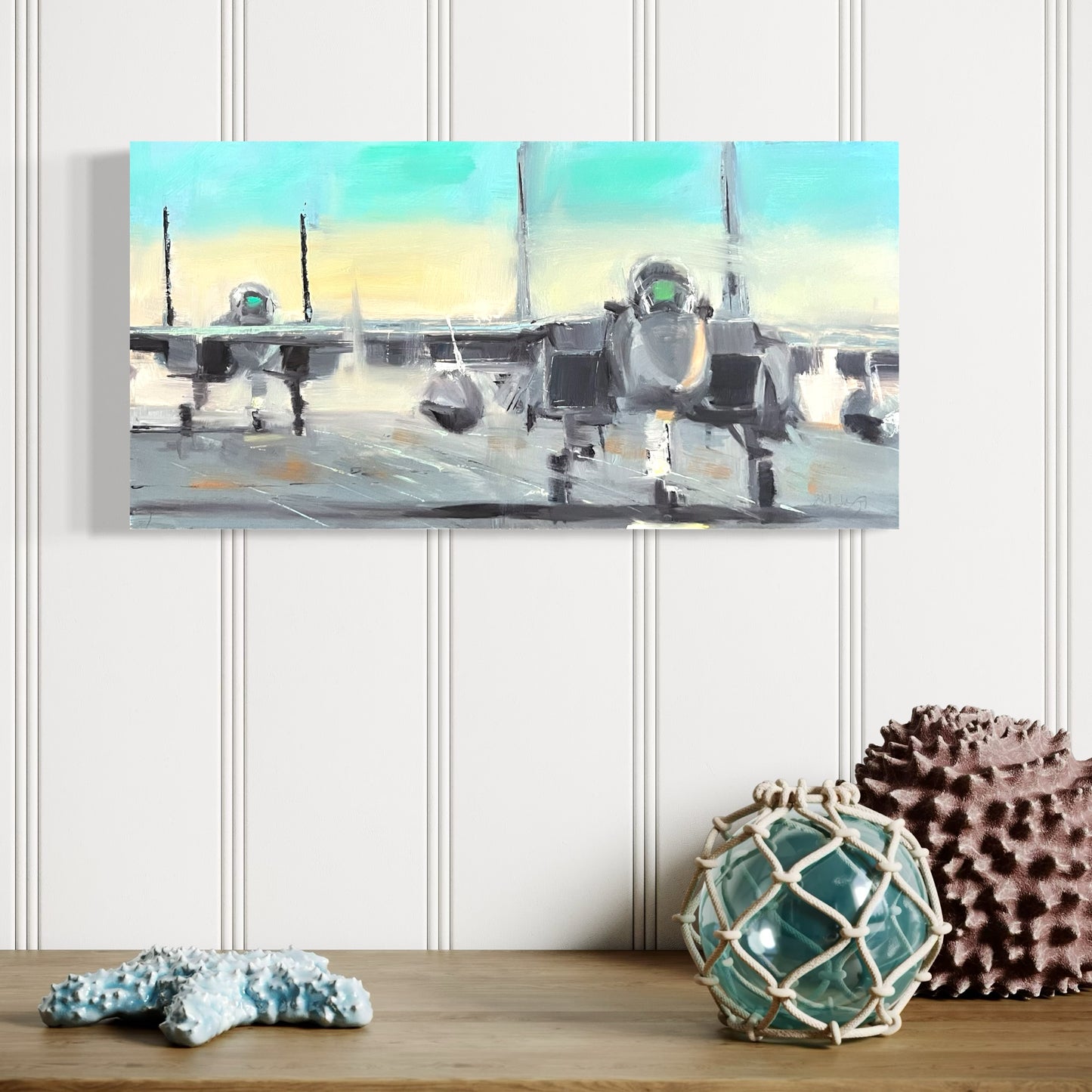 F-15 Eagle Double Trouble Original Oil Painting 5